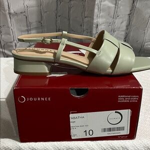 Journee Collection Sage Green Sandals